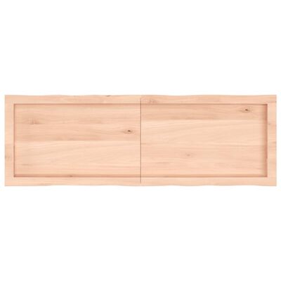 vidaXL Dessus de table bois massif non traité bordure assortie