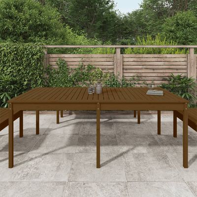 vidaXL Table de jardin marron miel 203,5x100x76 cm bois massif de pin