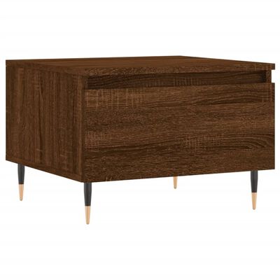 vidaXL Tables basses 2 pcs chêne marron 50x46x35 cm bois d'ingénierie