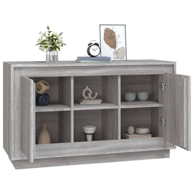 vidaXL Buffet sonoma gris 102x35x60 cm bois d'ingénierie