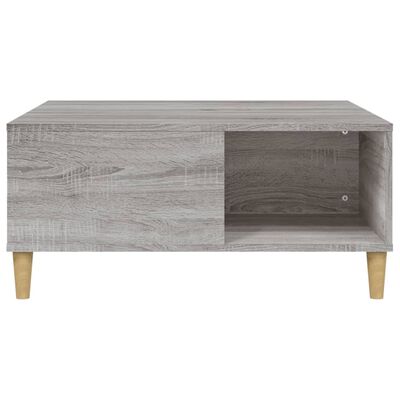 vidaXL Table basse sonoma gris 80x80x36,5 cm bois d'ingénierie