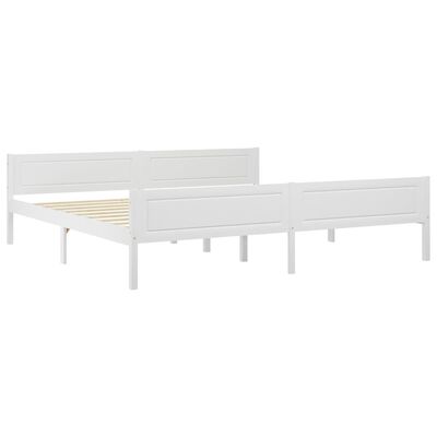 vidaXL Cadre de lit sans matelas bois massif de pin blanc 200x200 cm