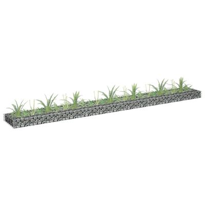 vidaXL Lit surélevé à gabion Acier galvanisé 270x30x10 cm