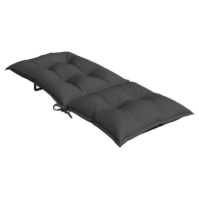 vidaXL Coussins de chaise à dossier haut lot de 2 anthracite mélangé