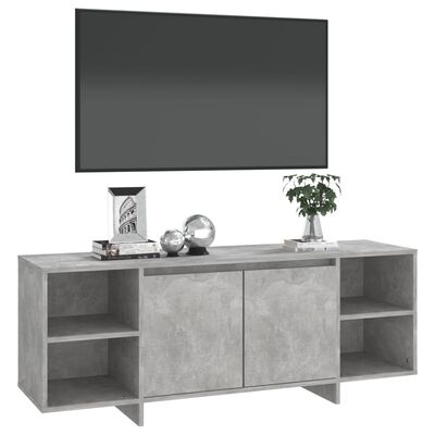 vidaXL Meuble TV Gris béton 130x35x50 cm Bois d'ingénierie