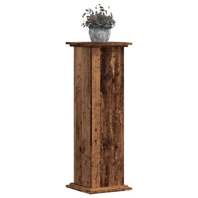 vidaXL Support pour plantes vieux bois 33x33x100 cm bois d'ingénierie