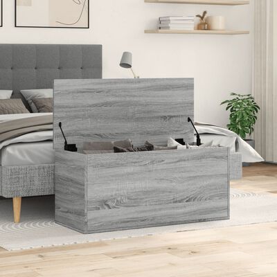 vidaXL Boîte de rangement sonoma gris 100x42x46 cm bois d'ingénierie