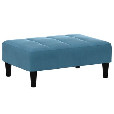 vidaXL Repose-pied bleu 77x55x31 cm velours