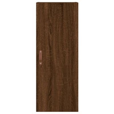 vidaXL Buffet haut Chêne marron 34,5x34x180 cm Bois d'ingénierie