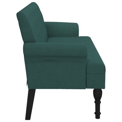 vidaXL Banc avec dossier vert foncé 120x62x75,5 cm tissu