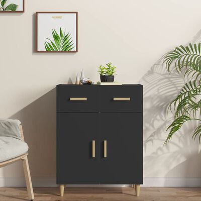 vidaXL Buffet Noir 69,5x34x89 cm Bois d'ingénierie