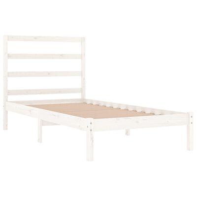 vidaXL Cadre de lit sans matelas blanc 90x200 cm bois de pin massif