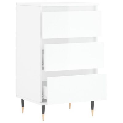 vidaXL Buffet blanc brillant 40x35x70 cm bois d'ingénierie