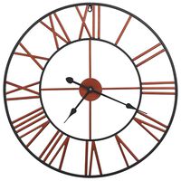 vidaXL Horloge murale Métal 58 cm Rouge