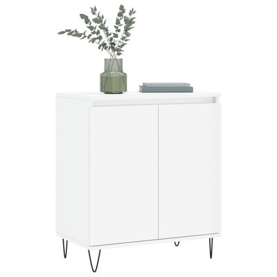 vidaXL Buffet Blanc brillant 60x35x70 cm Bois d'ingénierie