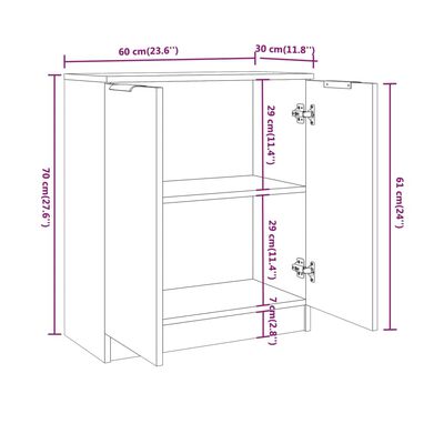 vidaXL Buffets 3 pcs Blanc Bois d'ingénierie