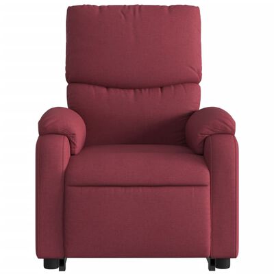 vidaXL Fauteuil inclinable de massage électrique Rouge bordeaux Tissu