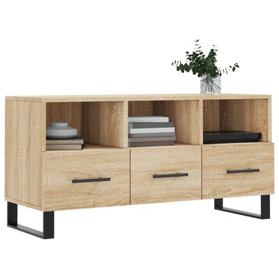 vidaXL Meuble TV chêne sonoma 102x36x50 cm bois d'ingénierie