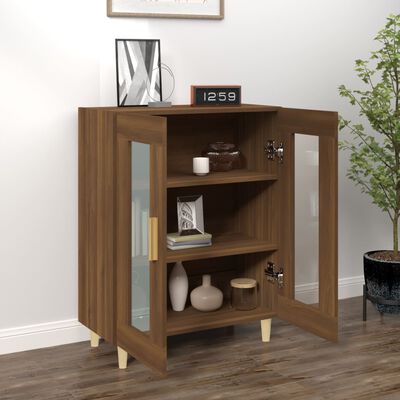 vidaXL Buffet chêne marron 69,5x34x90 cm bois d'ingénierie