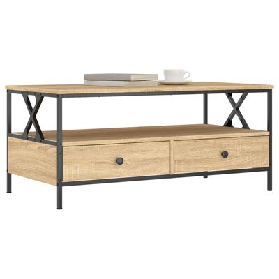 vidaXL Table basse chêne sonoma 100x51x45 cm bois d'ingénierie