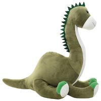 vidaXL Dinosaure brontosaure en peluche Vert