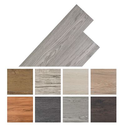 vidaXL Planches de plancher PVC autoadhésif 2,51 m² 2 mm Gris foncé