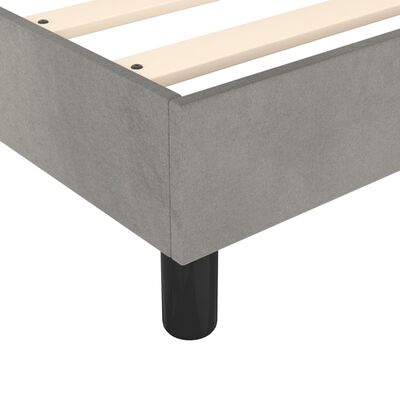 vidaXL Sommier à lattes de lit et matelas Gris clair 90x190 cm Velours