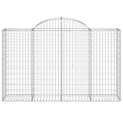 vidaXL Paniers à gabions arqués 4 pcs 200x50x120/140 cm Fer galvanisé