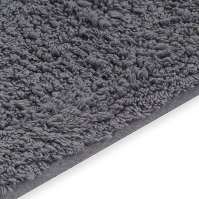 vidaXL Tapis de salle de bain 2 pcs Tissu Gris