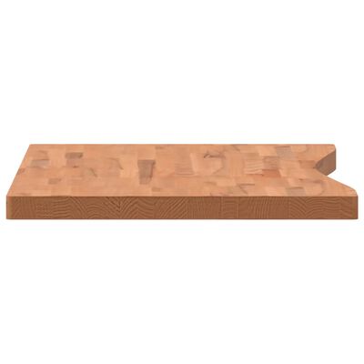 vidaXL Dessus de bureau 100x(55-60)x4 cm bois massif de hêtre