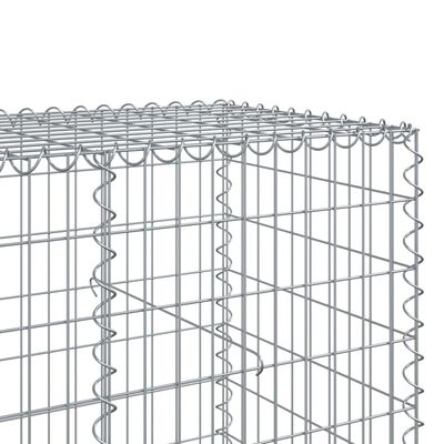 vidaXL Panier gabion avec couvercle 550x100x100 cm fer galvanisé