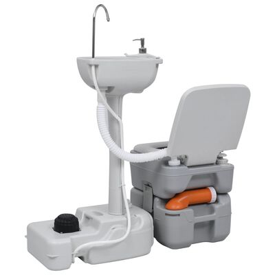 vidaXL Ensemble de toilette support de lavage des mains réservoir eau