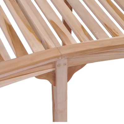 vidaXL Banc de jardin en forme de banane 200 cm bois de teck solide