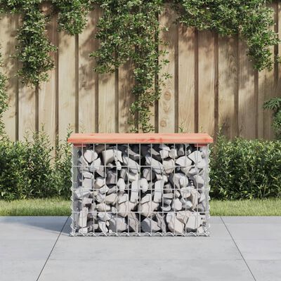 vidaXL Banc jardin design gabion 63x31,5x42 cm bois massif de douglas