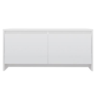 vidaXL Table basse blanc brillant 90x50x41,5 cm bois d'ingénierie