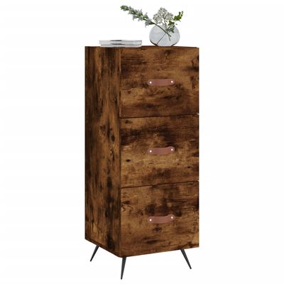 vidaXL Buffet Chêne fumé 34,5x34x90 cm Bois d'ingénierie