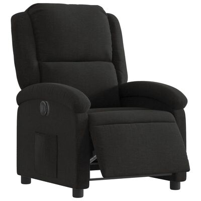 vidaXL Fauteuil inclinable électrique Noir Tissu