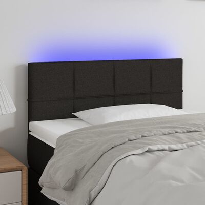 vidaXL Tête de lit à LED Noir 80x5x78/88 cm Tissu