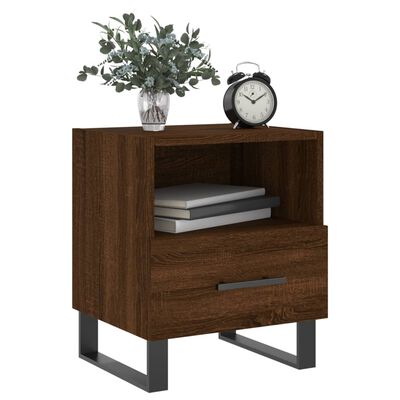 vidaXL Table de chevet chêne marron 40x35x47,5 cm bois d’ingénierie