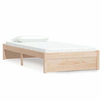 vidaXL Cadre de lit bois massif 90x190 cm simple