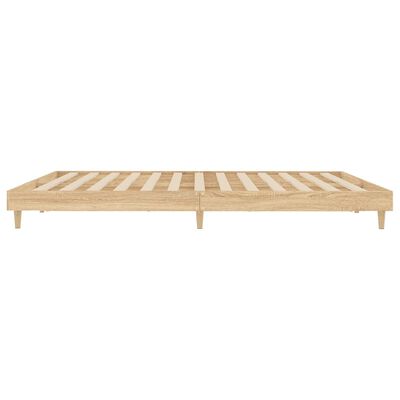 vidaXL Cadre de lit sans matelas chêne sonoma 200x200 cm