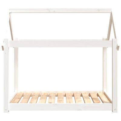 vidaXL Lit pour chien Blanc 101x70x90 cm Bois de pin solide