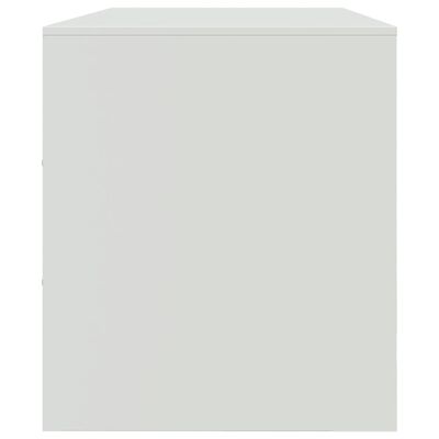 vidaXL Meuble TV blanc 99x39x44 cm acier