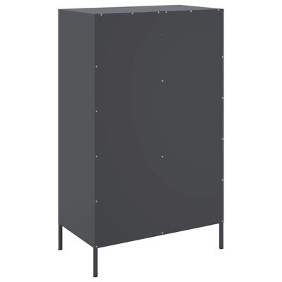 vidaXL Buffet haut anthracite 68x39x113 cm acier