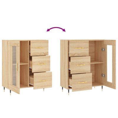 vidaXL Buffet chêne sonoma 69,5x34x90 cm bois d'ingénierie