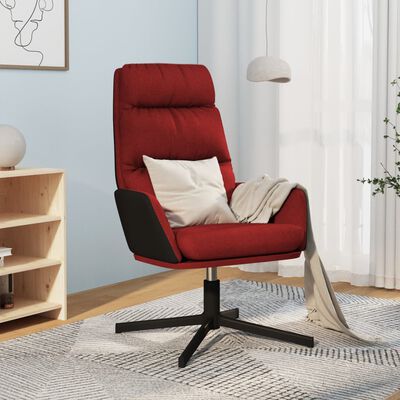 vidaXL Chaise de relaxation Rouge bordeaux Tissu