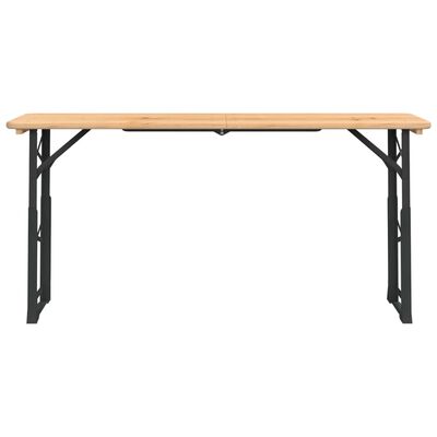 vidaXL Table à bière pliable 170x50x75/105 cm bois massif de sapin