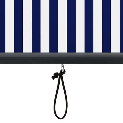 vidaXL Store roulant d'extérieur 80x250 cm Bleu et blanc