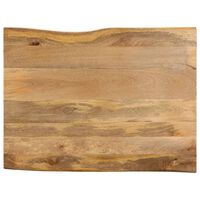 vidaXL Dessus de table 110x80x3,8 cm bord vivant bois massif manguier