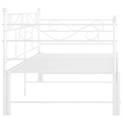 vidaXL Cadre de canapé-lit extensible sans matelas blanc 90x200 cm